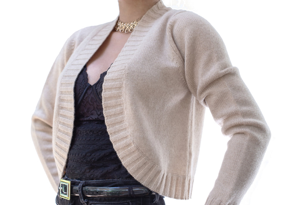 Melisse & Co. Premium Grade 100% Cashmere Shrug Cardigan Sweater for Women